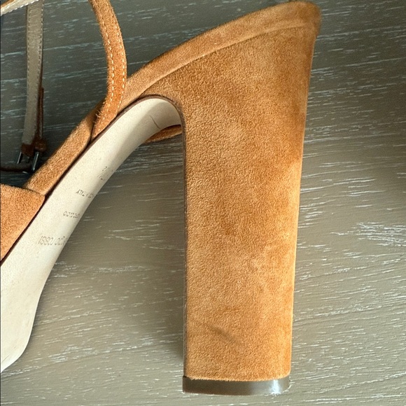 Sergio Rossi Tan Suede Platform Heels - Picture 11 of 12